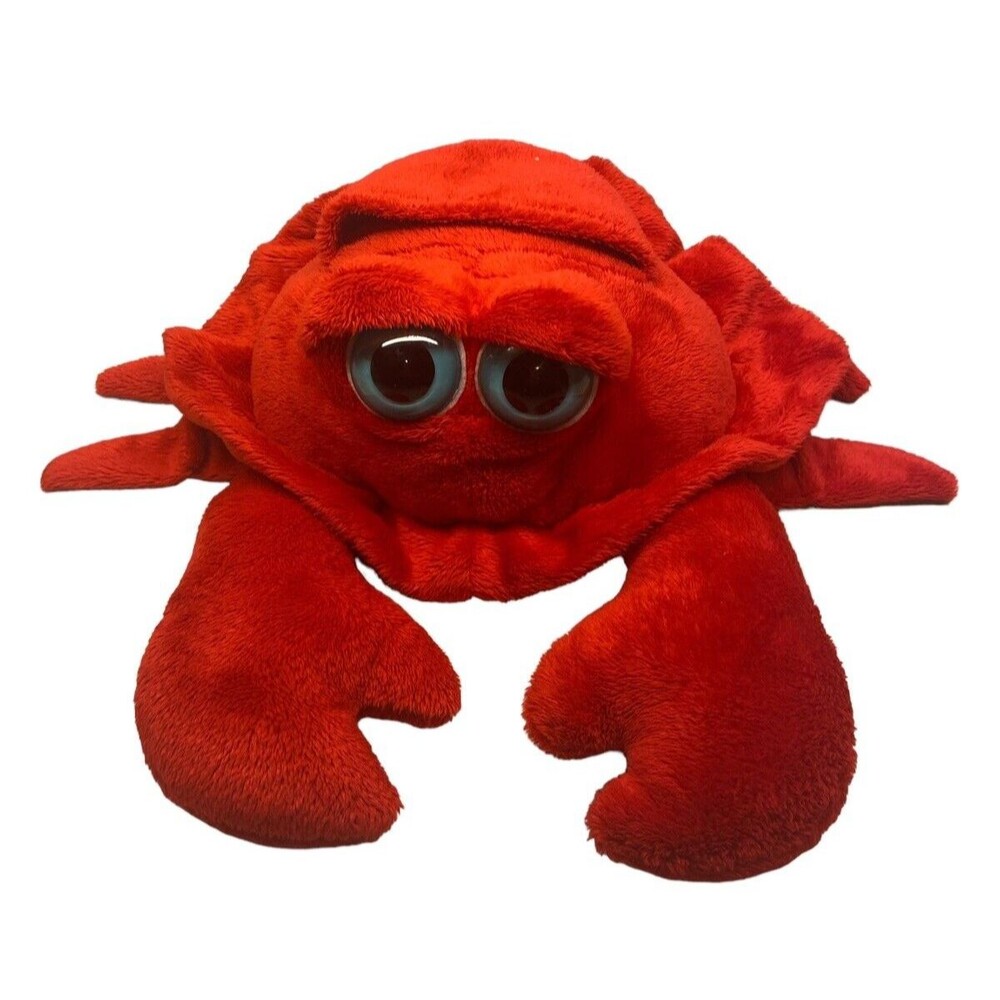 Petting Zoo Big Eyed CRAB Pillow Style Plush Stuffed Animal Red